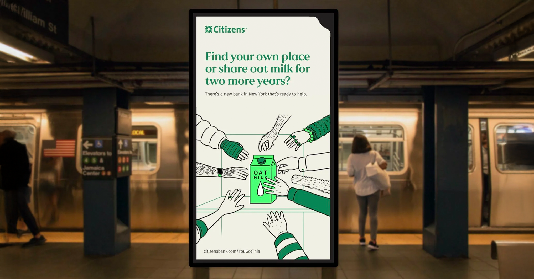 Citizens Bank OOH installation in NYC