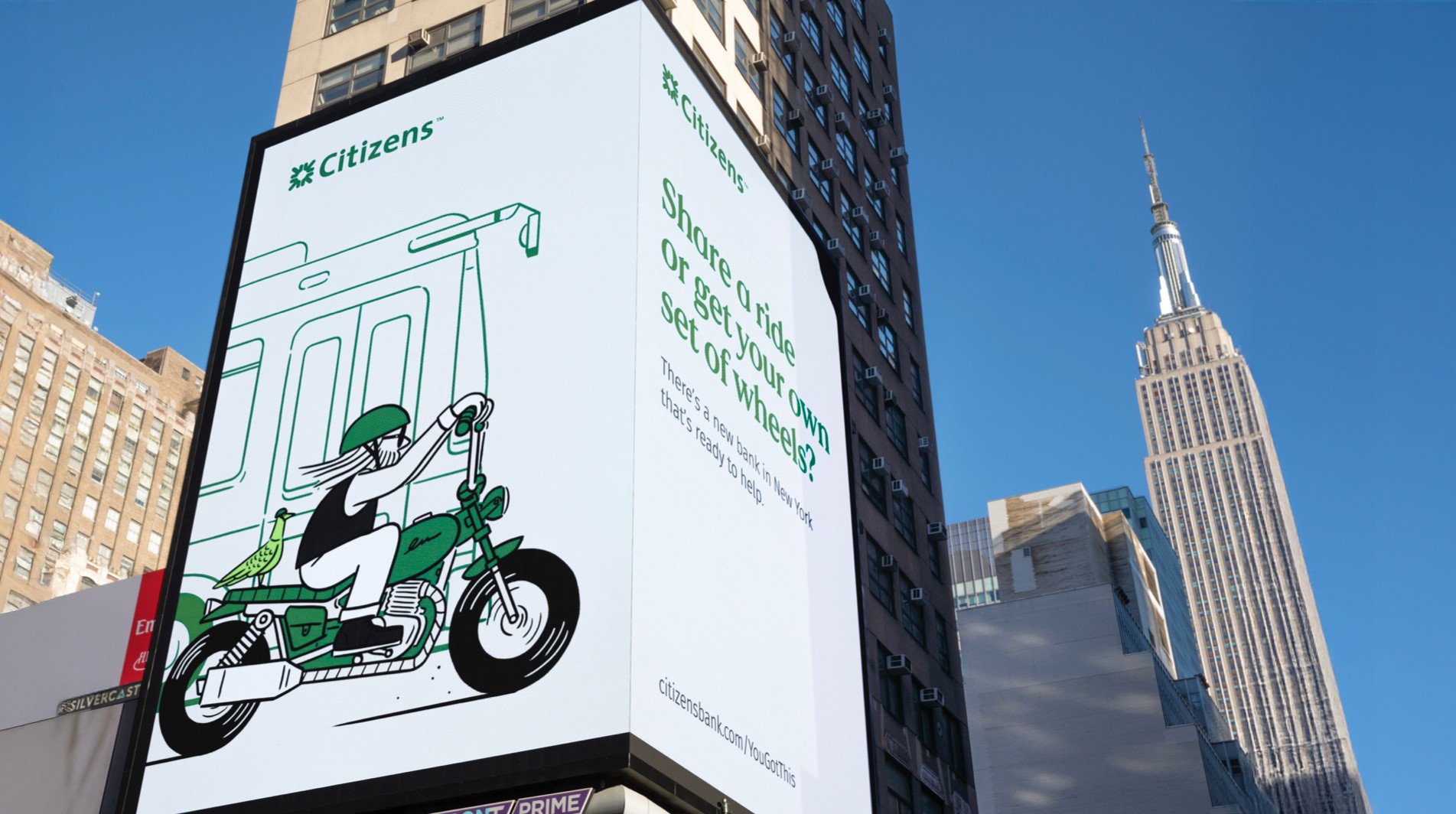 Citizens Bank OOH installation in NYC