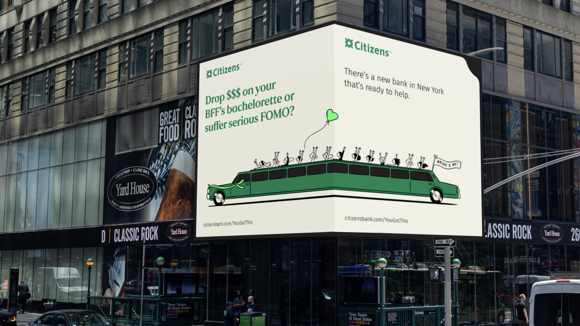 Citizens Bank OOH installation in NYC