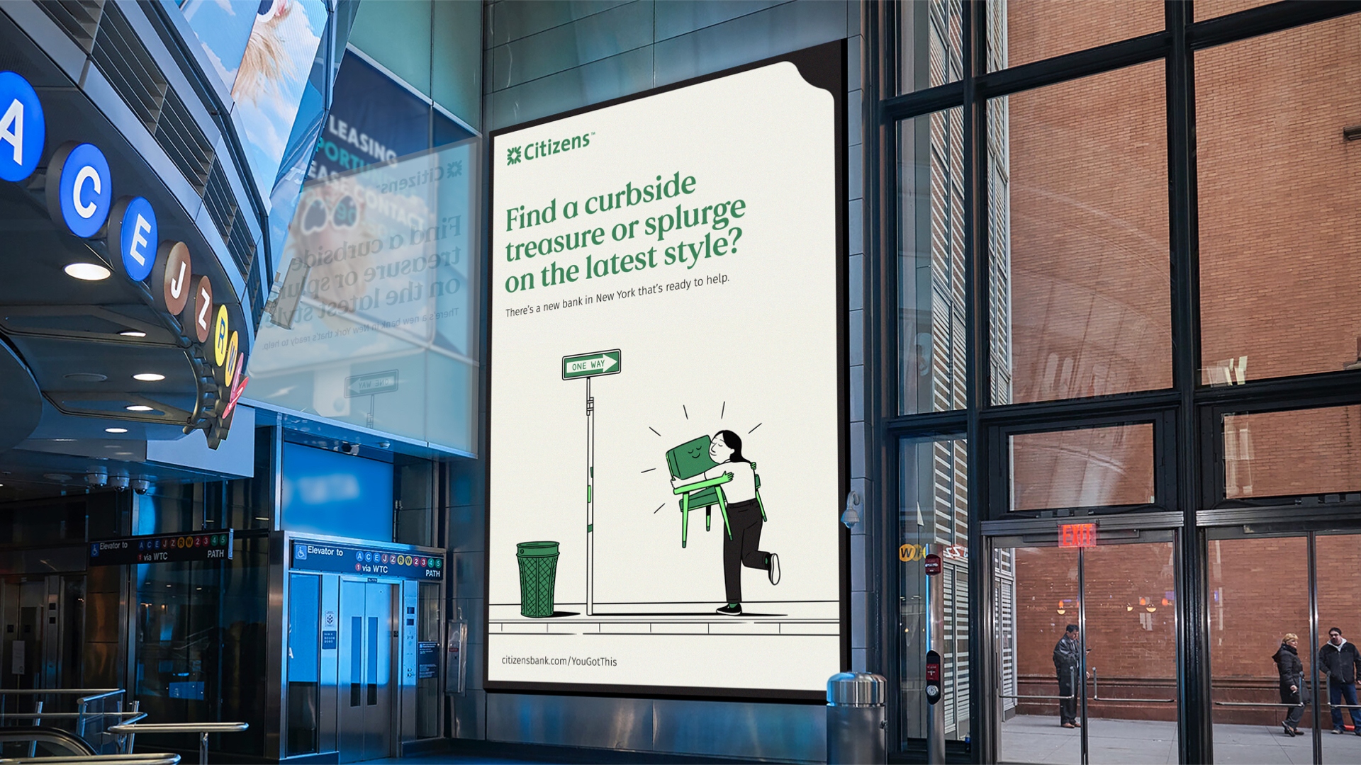Citizens Bank OOH installation in NYC