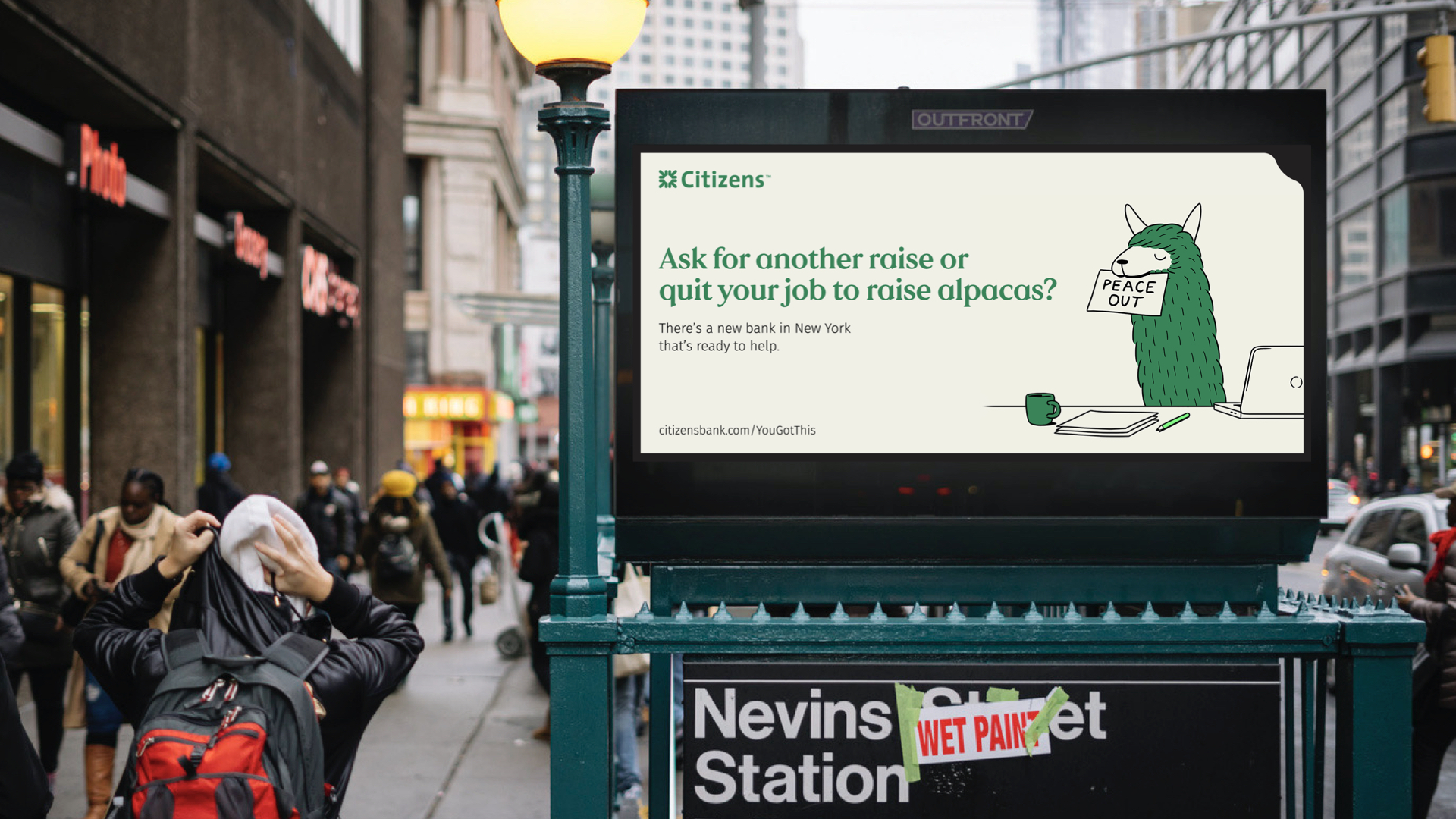 Citizens Bank OOH installation in NYC